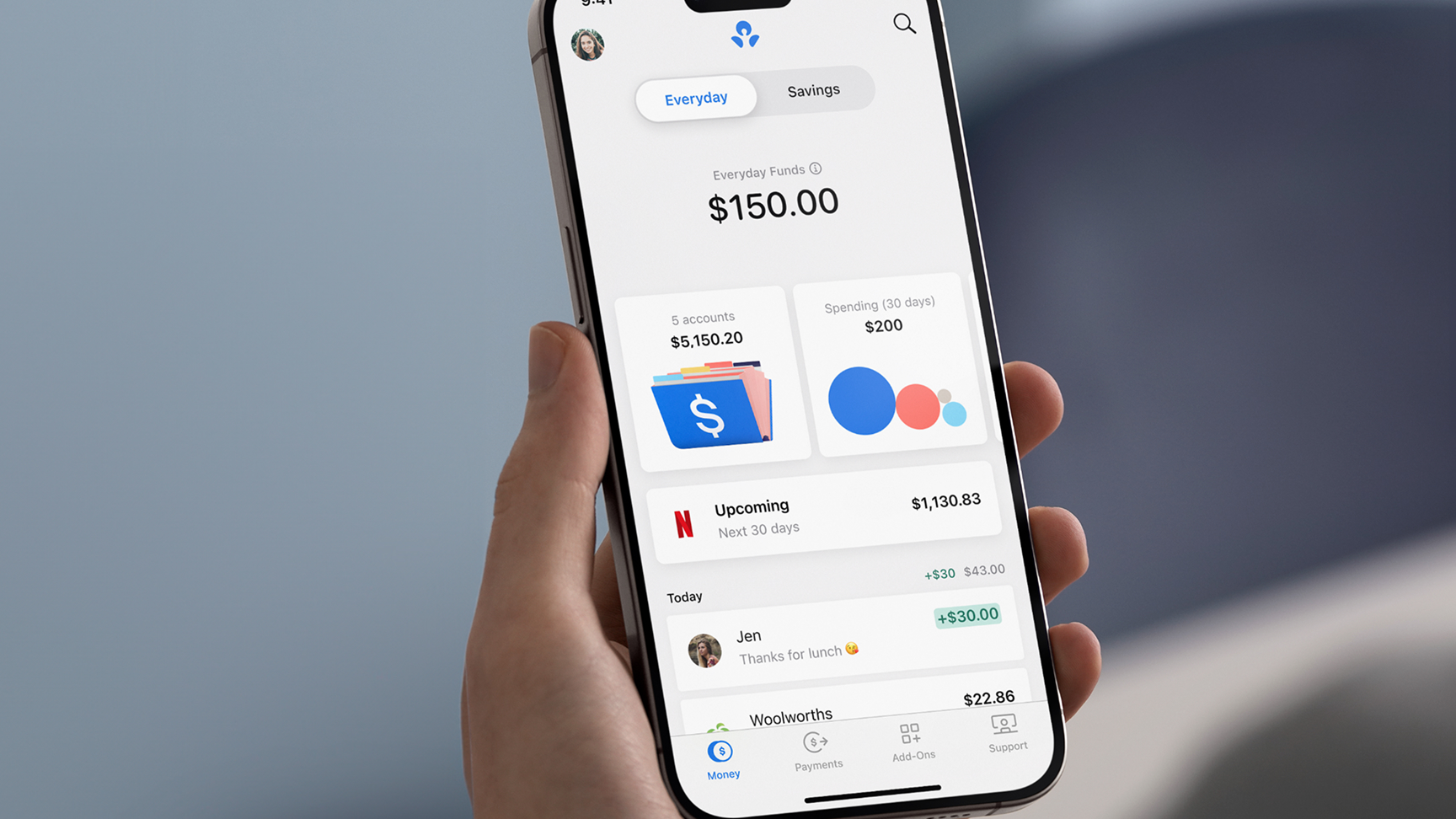 ANZ Plus home screen