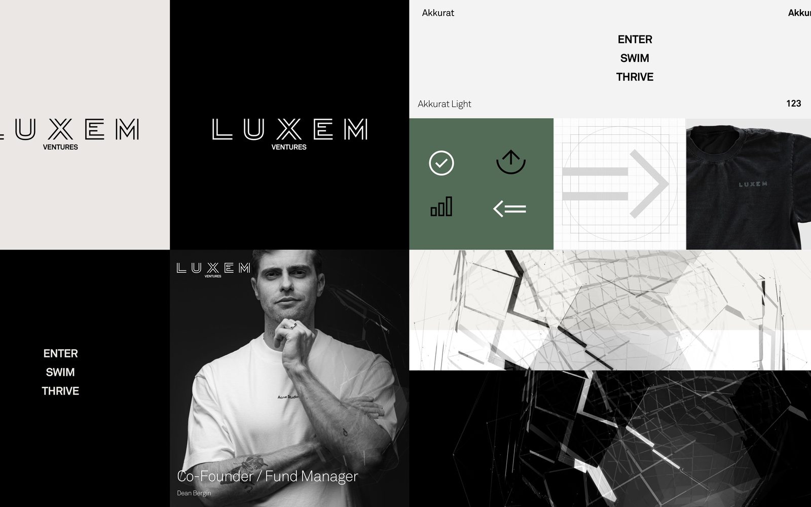 Luxem — 'Globally informed' headline over a faceted dark sphere