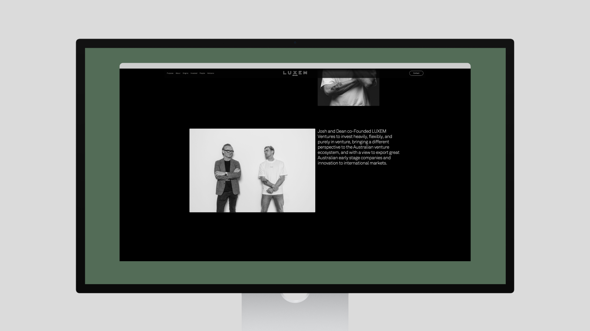 LUXEM web mockup